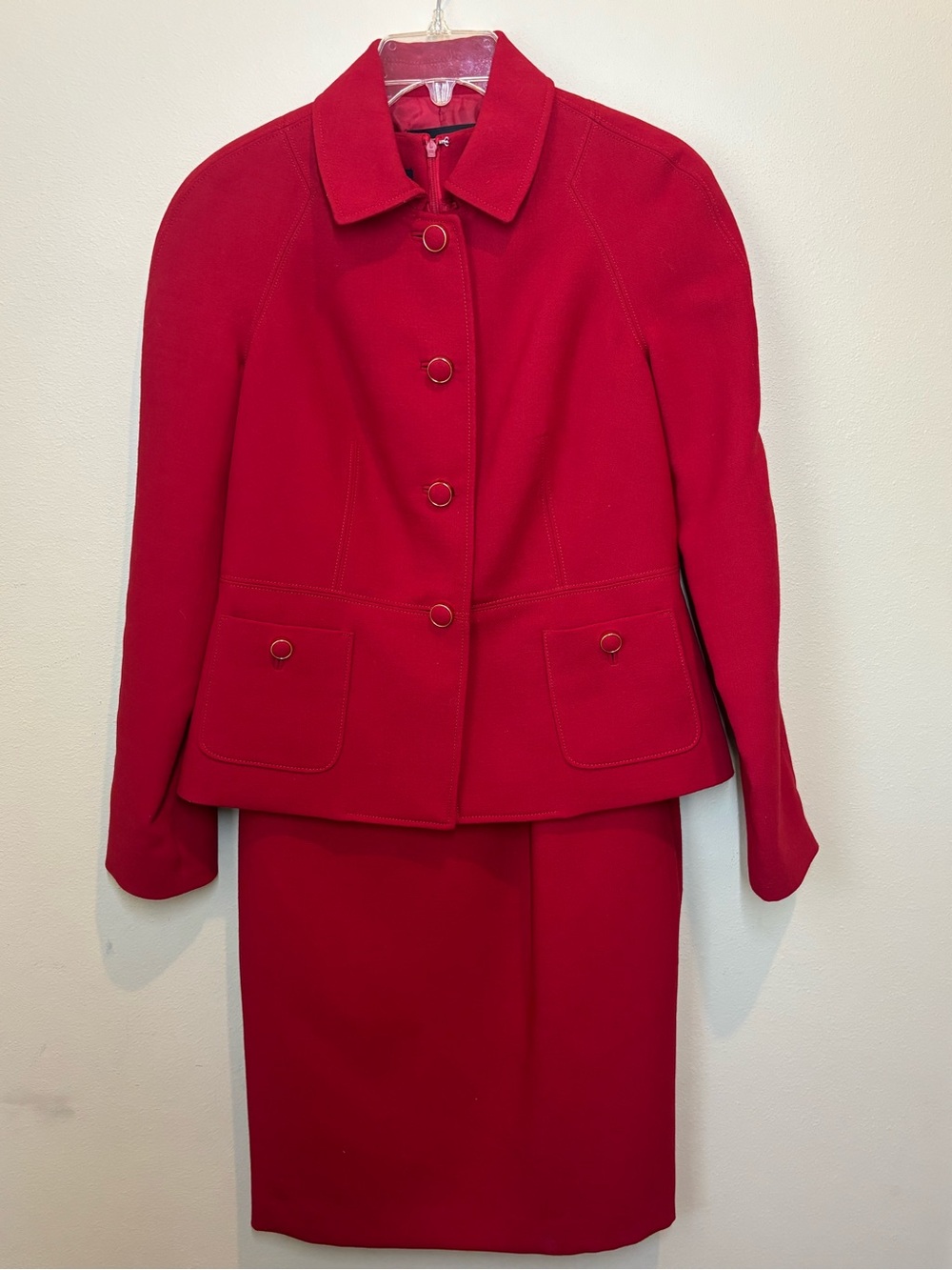 Talbots Red Women's Two-Piece Dress/ Suit/ Jacket, wool blend, New!, size 6